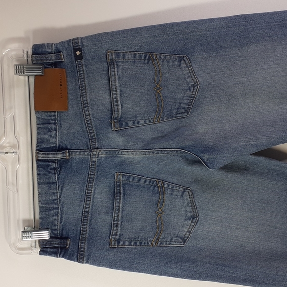 Lucky Brand Classic Straight Leg Blue Jeans Adjustable Waist Boy's Size 18 - Picture 3 of 16